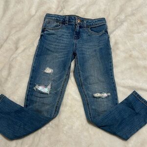 Girls Cat and Jack Sequin Jeans size 6X